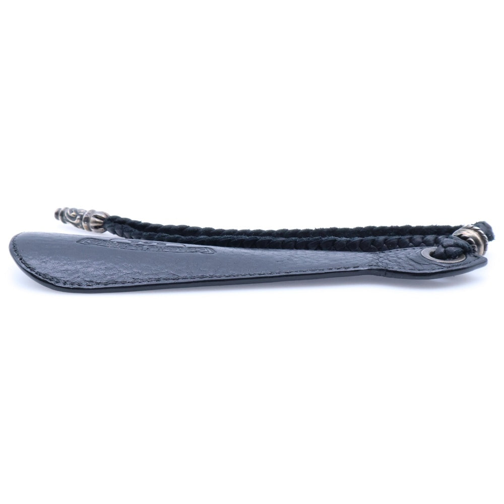 CHROME HEARTS(クロムハーツ) SHOE HORN SML シューホーン レザー靴べら ブラック/シルバー