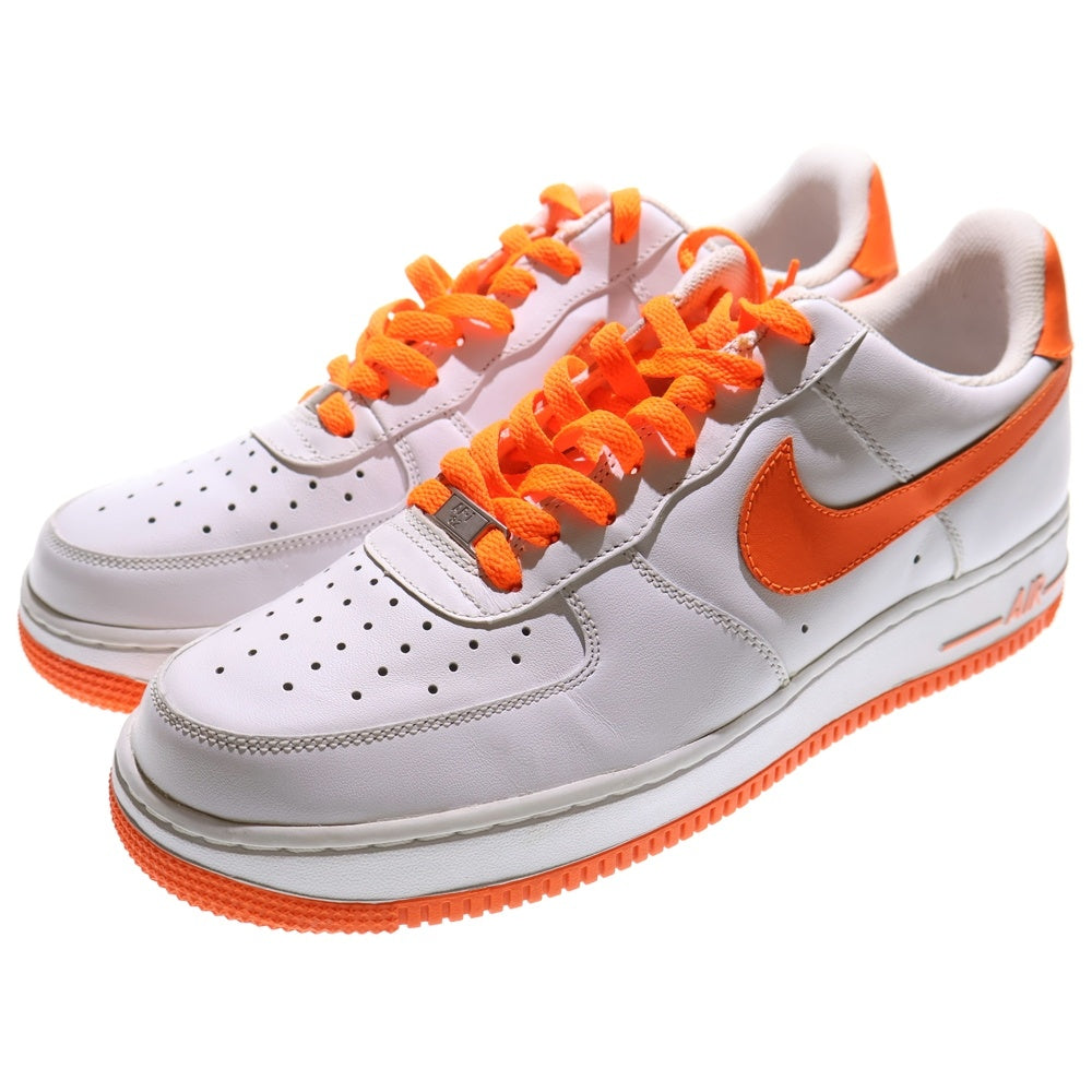 NIKE(ナイキ) AIR FORCE 1 LOW WHITE TOTAL ORANGE エア フォース ホワイト トータル オレンジ ローカットスニーカー ホワイト/オレンジ US9.5/27.5cm 488298-113