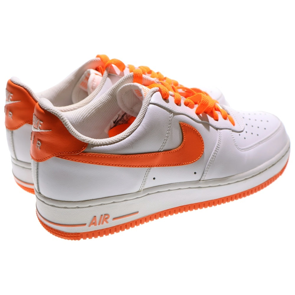 NIKE(ナイキ) AIR FORCE 1 LOW WHITE TOTAL ORANGE エア フォース ホワイト トータル オレンジ ローカットスニーカー ホワイト/オレンジ US9.5/27.5cm 488298-113