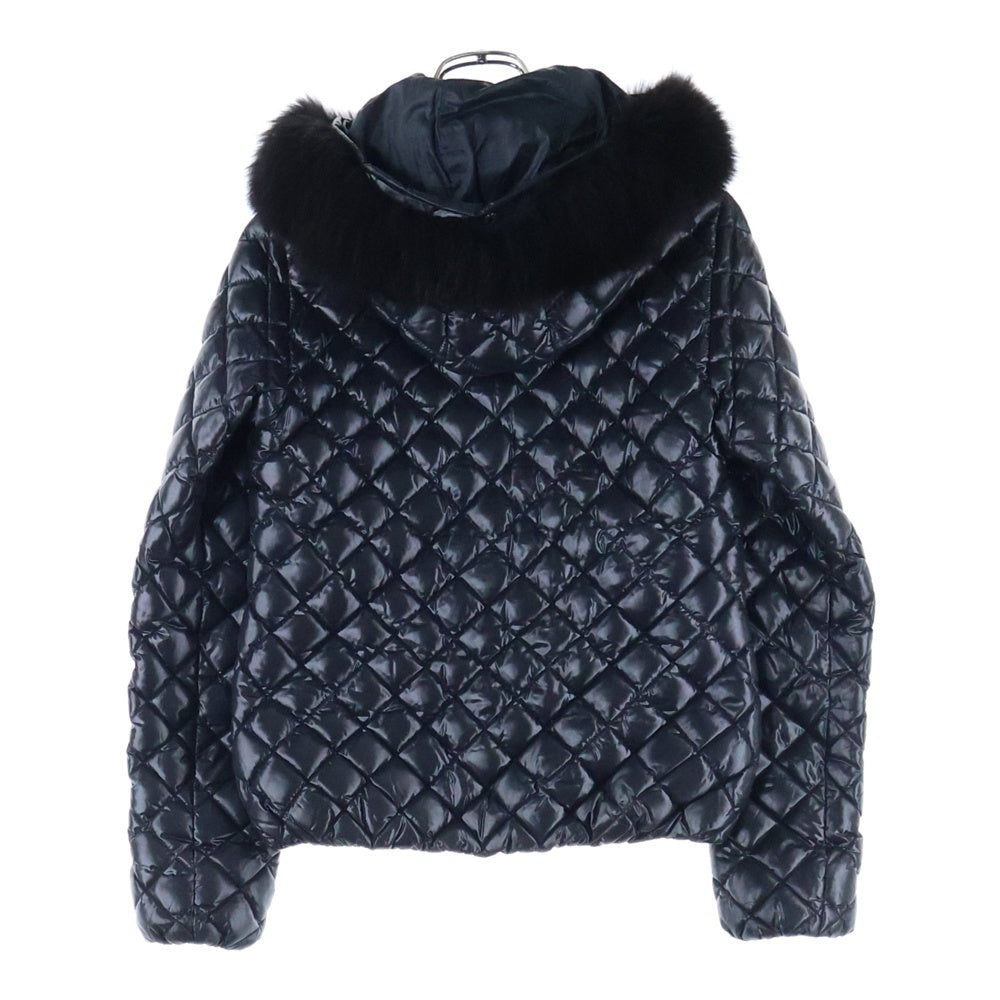 DUVETICA(デュベティカ) ADIA ファー付き ダウンジャケット ブラック D.038.00/1035. レディース