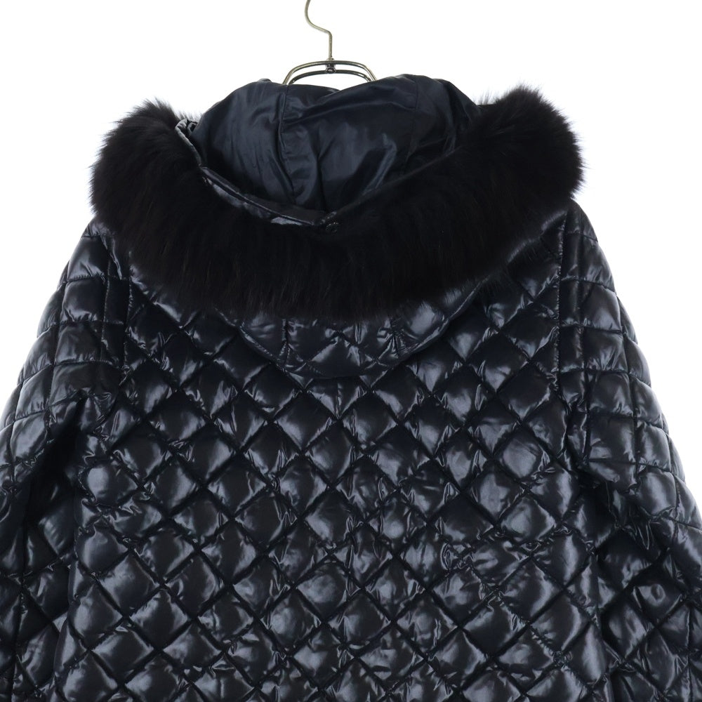 DUVETICA(デュベティカ) ADIA ファー付き ダウンジャケット ブラック D.038.00/1035. レディース