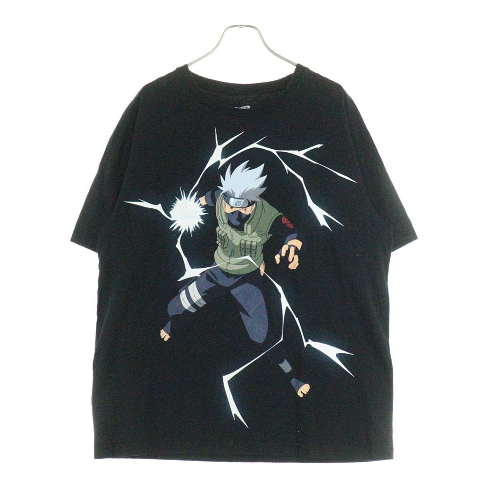 VINTAGE(ヴィンテージ) 00S VINTAGE NARUTO HATAKE KAKASHI 2007 TEE ヴィンテージ ナルト はたけカカシ フロントプリントTシャツ 半袖クルーネックカットソー ブラック