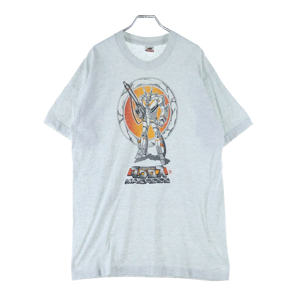 VINTAGE(ヴィンテージ) 80-90S VINTAGE ROBOTECH MACROSS TEE ヴィンテージ 超時空要塞マクロス フロントプリントTシャツ 半袖クルーネックカットソー グレー