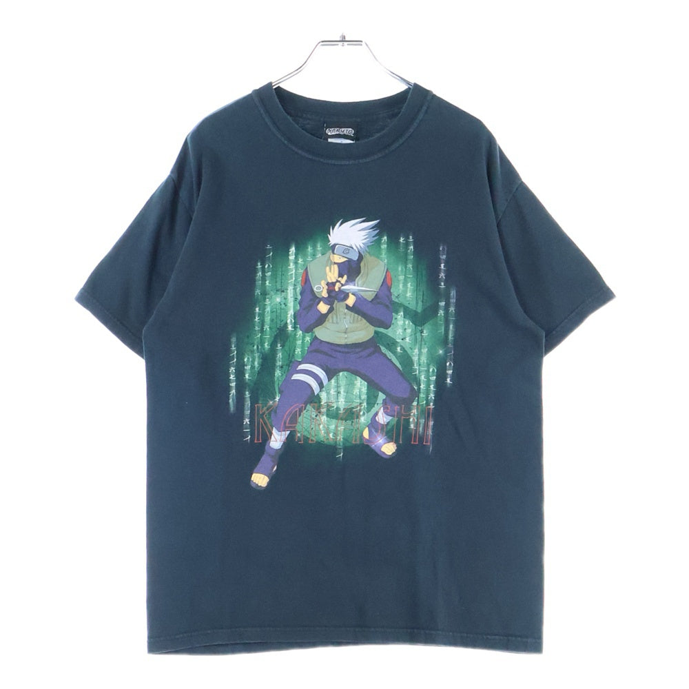 VINTAGE(ヴィンテージ) 00S VINTAGE NARUTO HATAKE KAKASHI 2002 TEE ヴィンテージ ナルト はたけカカシ フロントプリントTシャツ 半袖クルーネックカットソー ブラック
