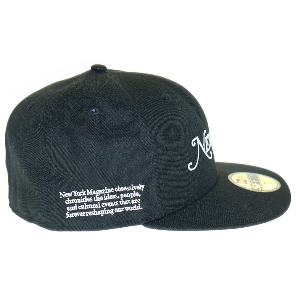 NEW ERA(ニューエラ) NEW YORK MAGAZINE 6PANEL CAP ニューヨークマガジン刺繍 6パネルキャップ 帽子 ブラック