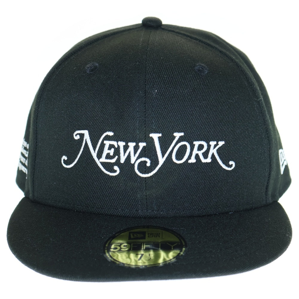 NEW ERA(ニューエラ) NEW YORK MAGAZINE 6PANEL CAP ニューヨークマガジン刺繍 6パネルキャップ 帽子 ブラック