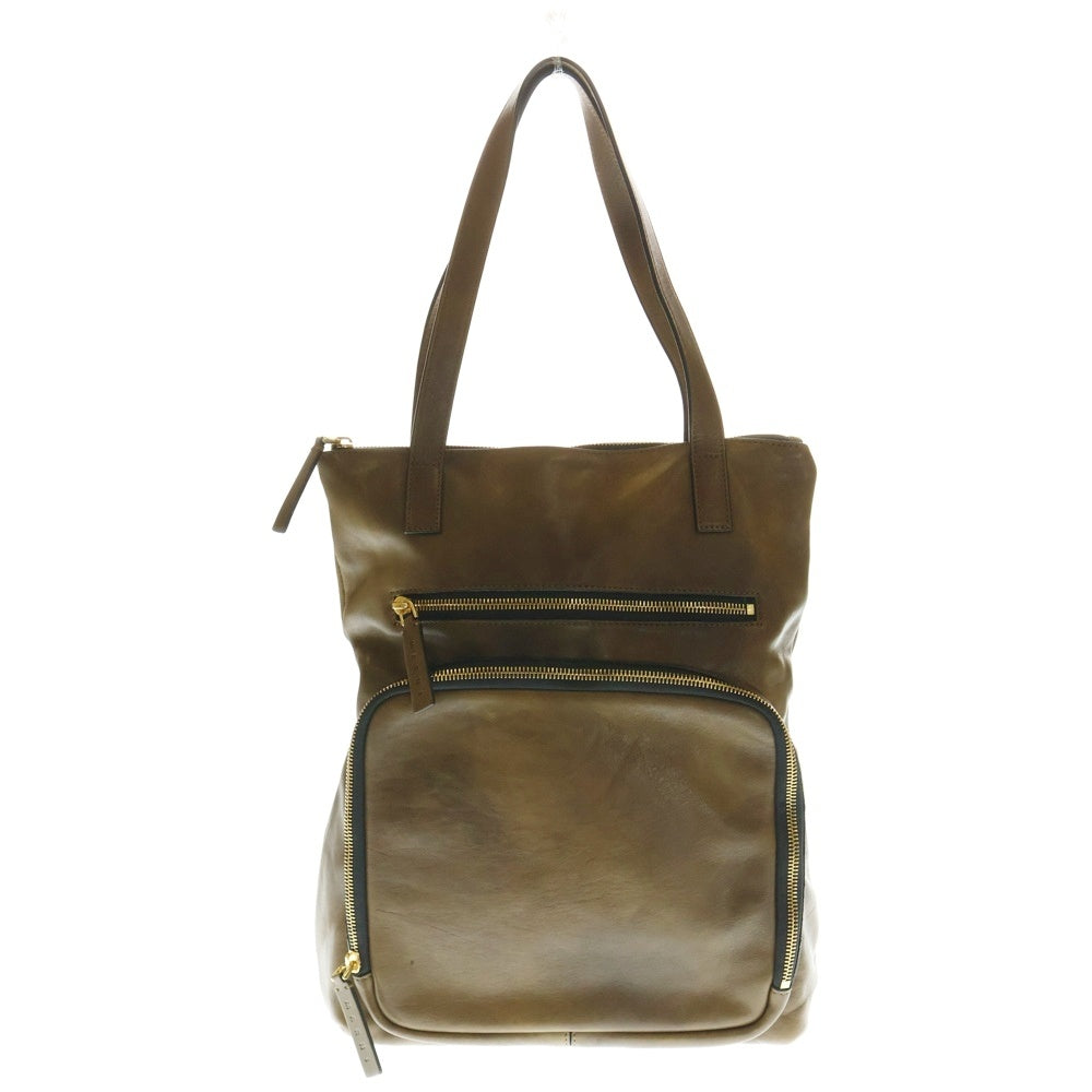 MARNI(マルニ) マルチジップアップポケット ハンドバッグ トートバッグ ブラウン SHMPQ09U00