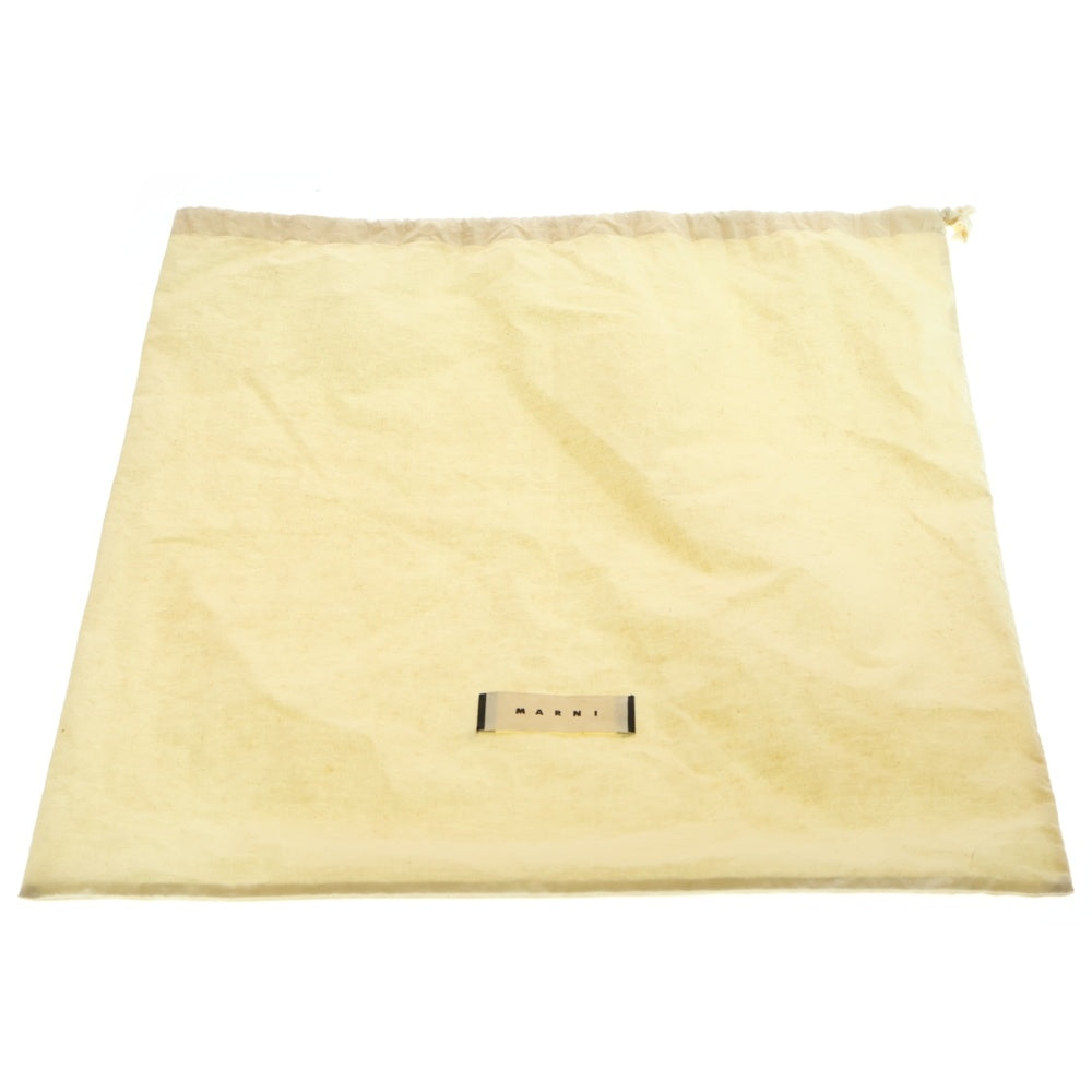 MARNI(マルニ) 八の字ジップアップ ジップライン ロゴデザイン ハンドバッグ ショルダーバッグ グリーン