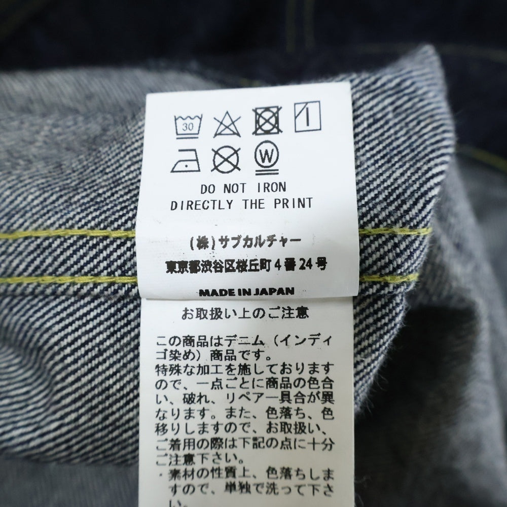 SUBCULTURE(サブカルチャー) S06XX Denim Jacket 1st ファースト型 Tバック シンチバック デニムジャケット インディゴ SCJK-CL07