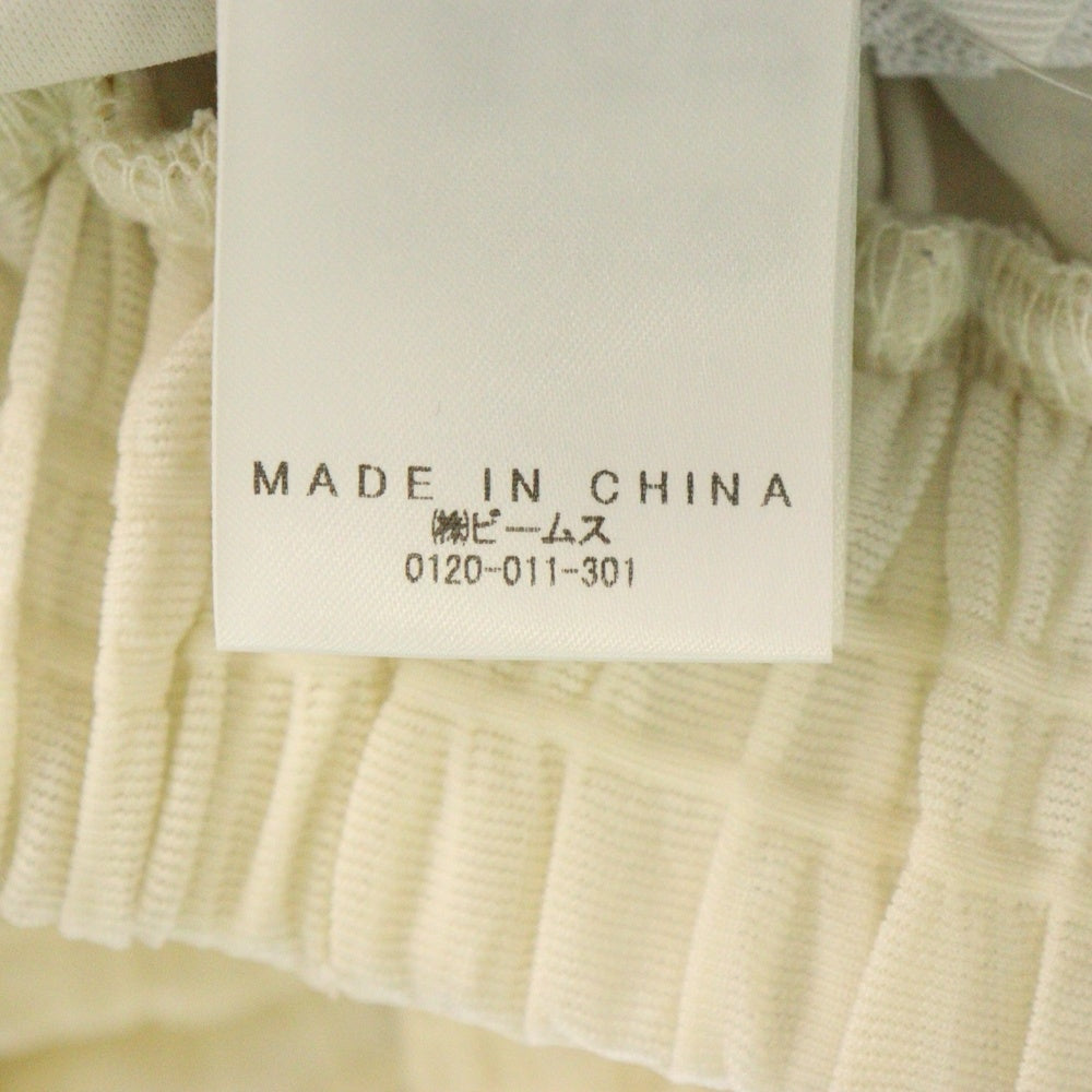 NO BRAND(ノーブランド) RAY BEAMS レイビームス プリーツパンツ レディース アイボリー