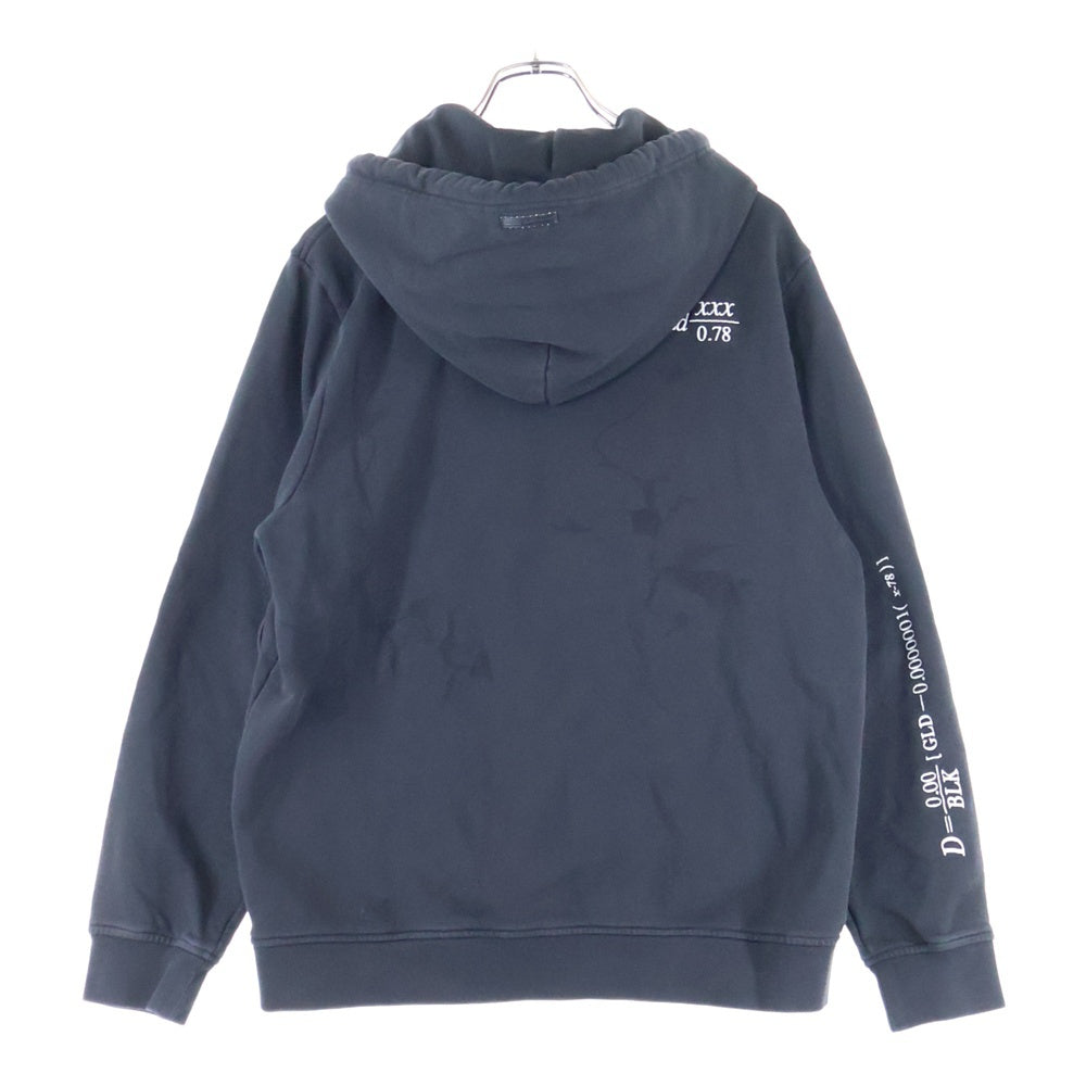 DIESEL BLACK GOLD(ディーゼルブラックゴールド) 異素材ポケット スウェット ジップアップパーカー ブラック