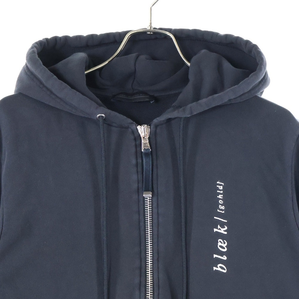 DIESEL BLACK GOLD(ディーゼルブラックゴールド) 異素材ポケット スウェット ジップアップパーカー ブラック