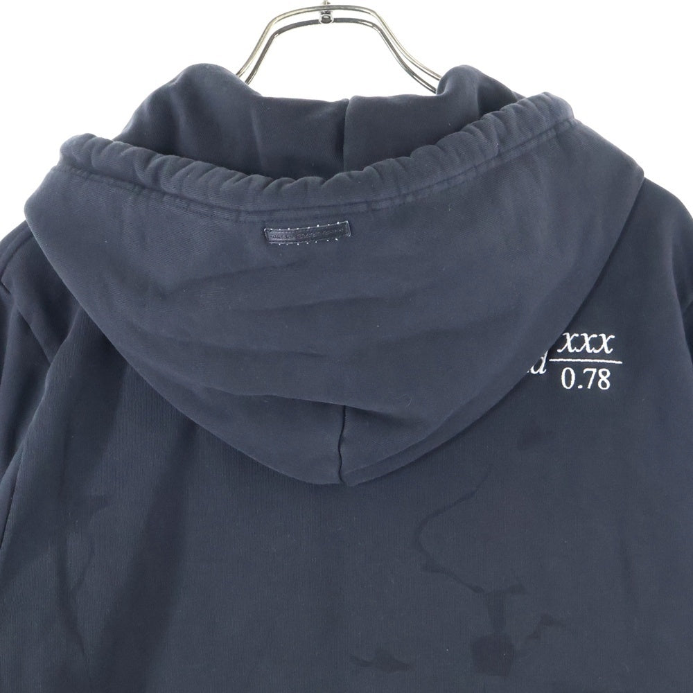 DIESEL BLACK GOLD(ディーゼルブラックゴールド) 異素材ポケット スウェット ジップアップパーカー ブラック