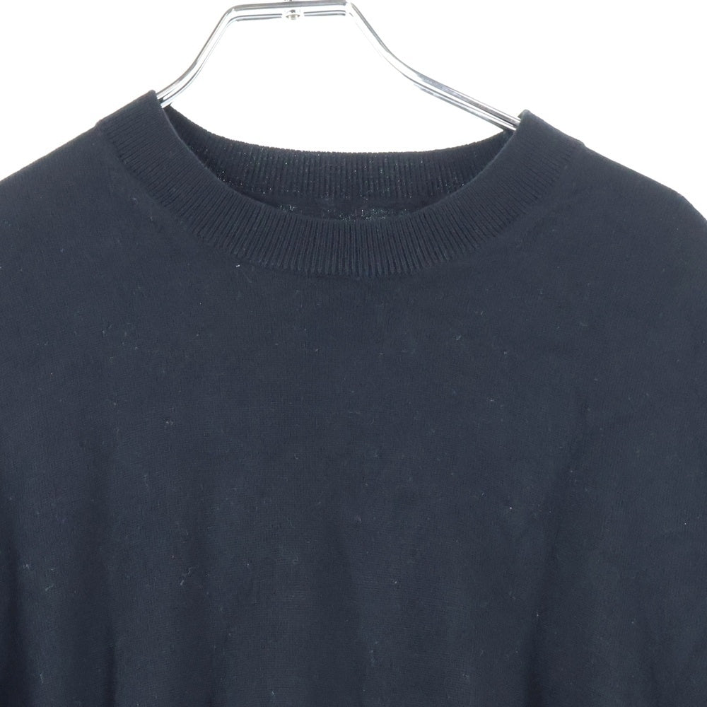 DSQUARED2(ディースクエアード) 18SS サイドジップデザイン クルーネック ウールニット セーター ブラック S74HA0853 S16147