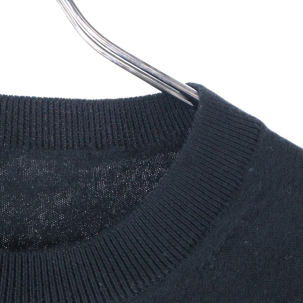 DSQUARED2(ディースクエアード) 18SS サイドジップデザイン クルーネック ウールニット セーター ブラック S74HA0853 S16147