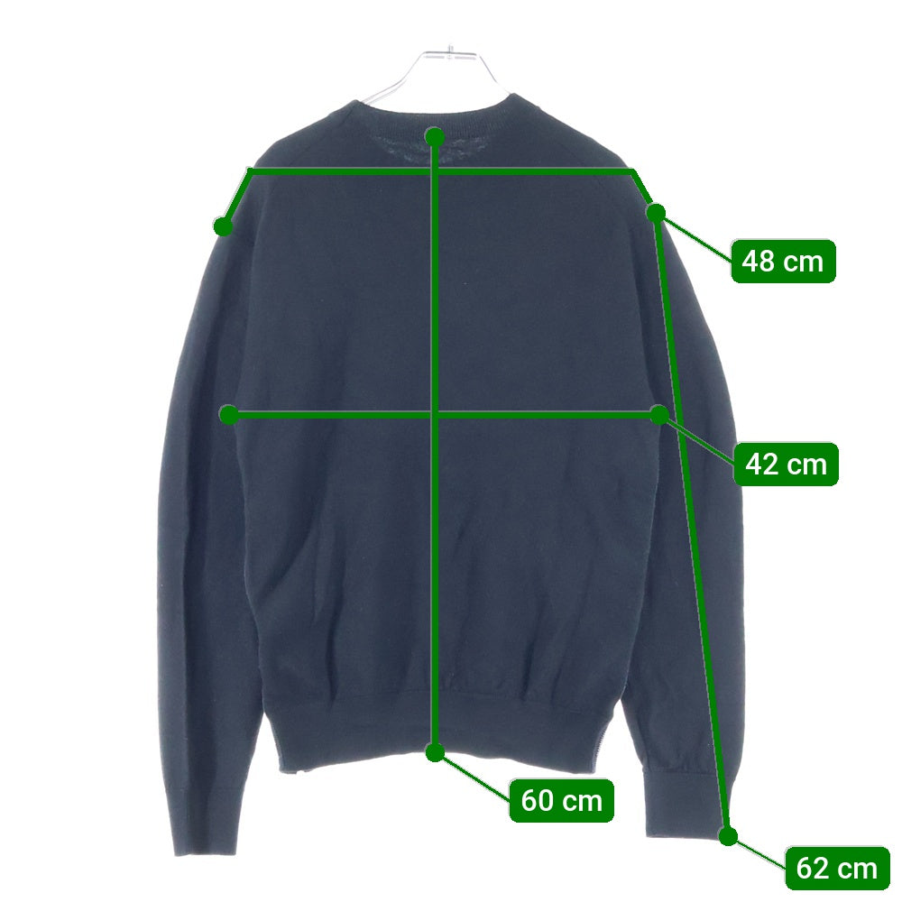 DSQUARED2(ディースクエアード) 18SS サイドジップデザイン クルーネック ウールニット セーター ブラック S74HA0853 S16147