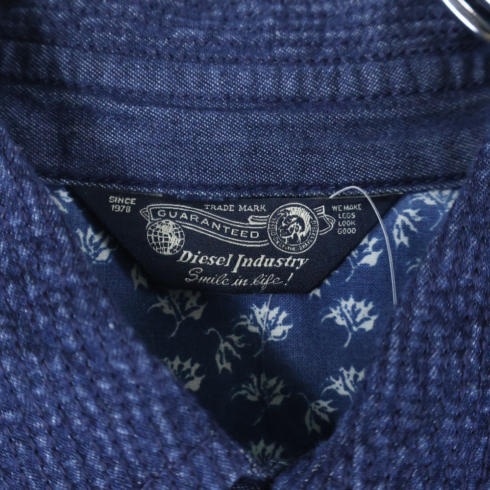 DIESEL INDUSTRY(ディーゼルインダストリー) トルコ製 ストレッチデニム 半袖シャツ インディゴ