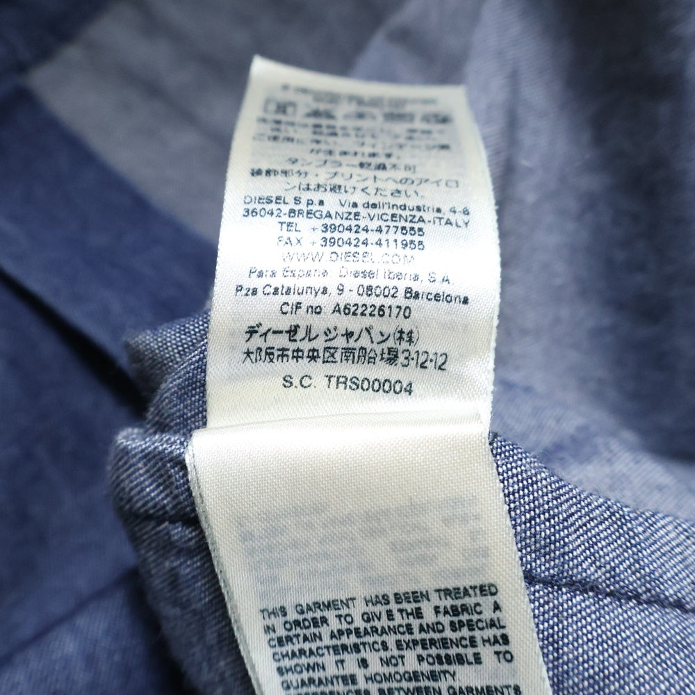 DIESEL INDUSTRY(ディーゼルインダストリー) トルコ製 ストレッチデニム 半袖シャツ インディゴ