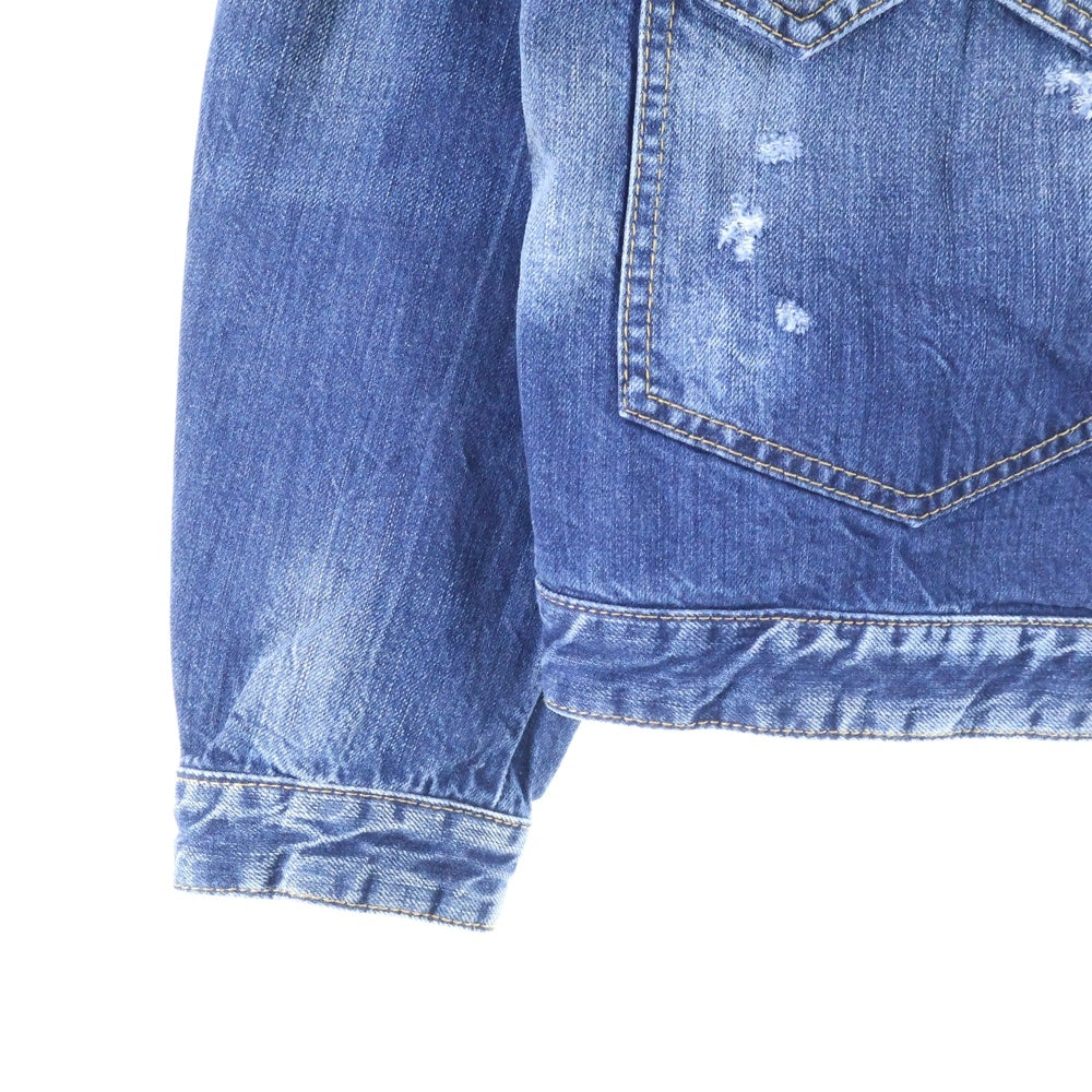 DSQUARED2(ディースクエアード) 18AW DAN JEAN JACKET 襟コーデュロイ ウエスタンデザイン デニム トラッカージャケット インディゴ S71AN0014 S30309