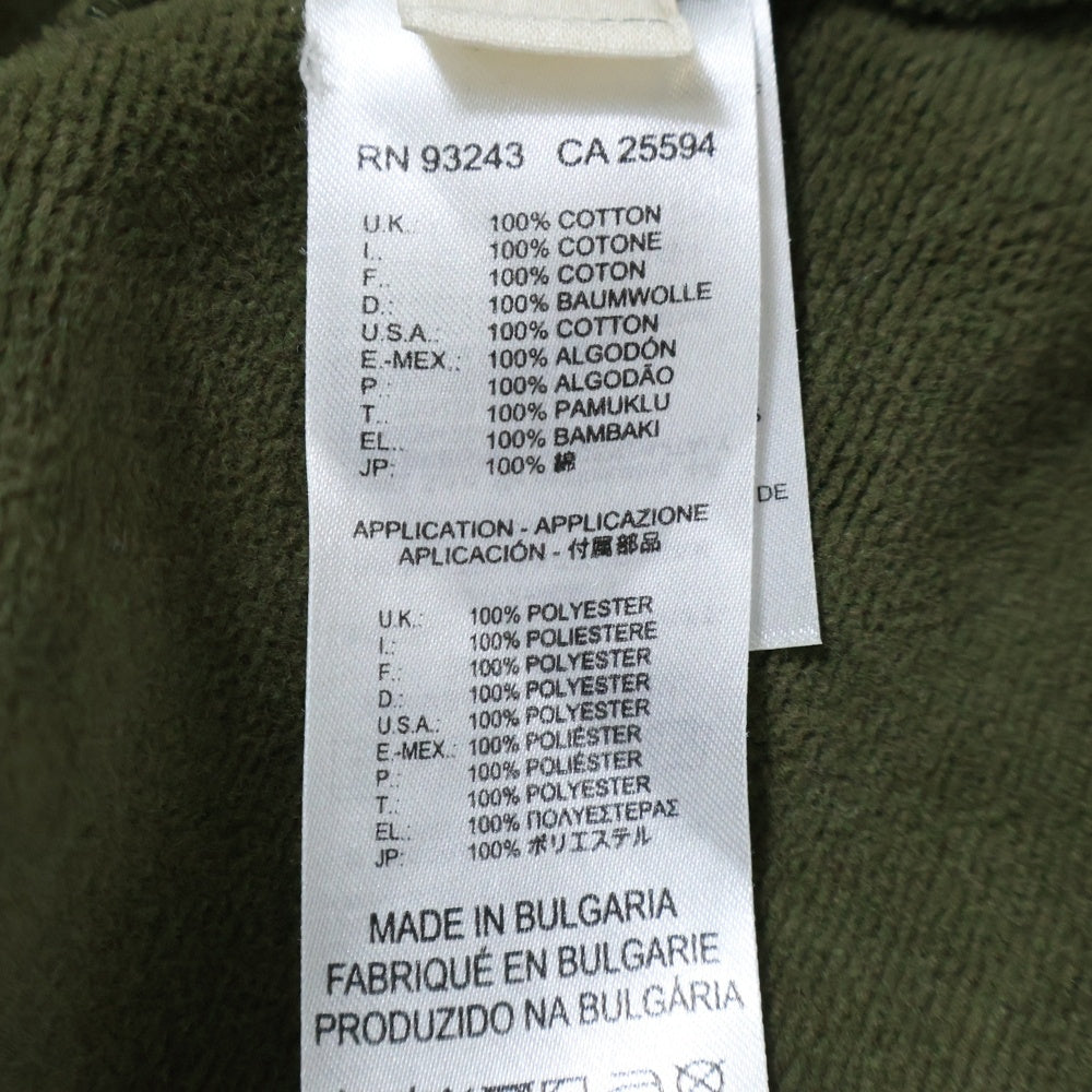 DIESEL(ディーゼル) パラシュートデザイン 袖裾カットオフ クルーネック スウェット 半袖トレーナー グリーン