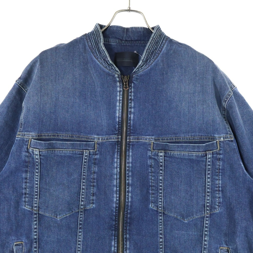 DIESEL BLACK GOLD(ディーゼルブラックゴールド) JENNOX ストレッチデニム ジップアップ 半袖シャツ インディゴ 00494