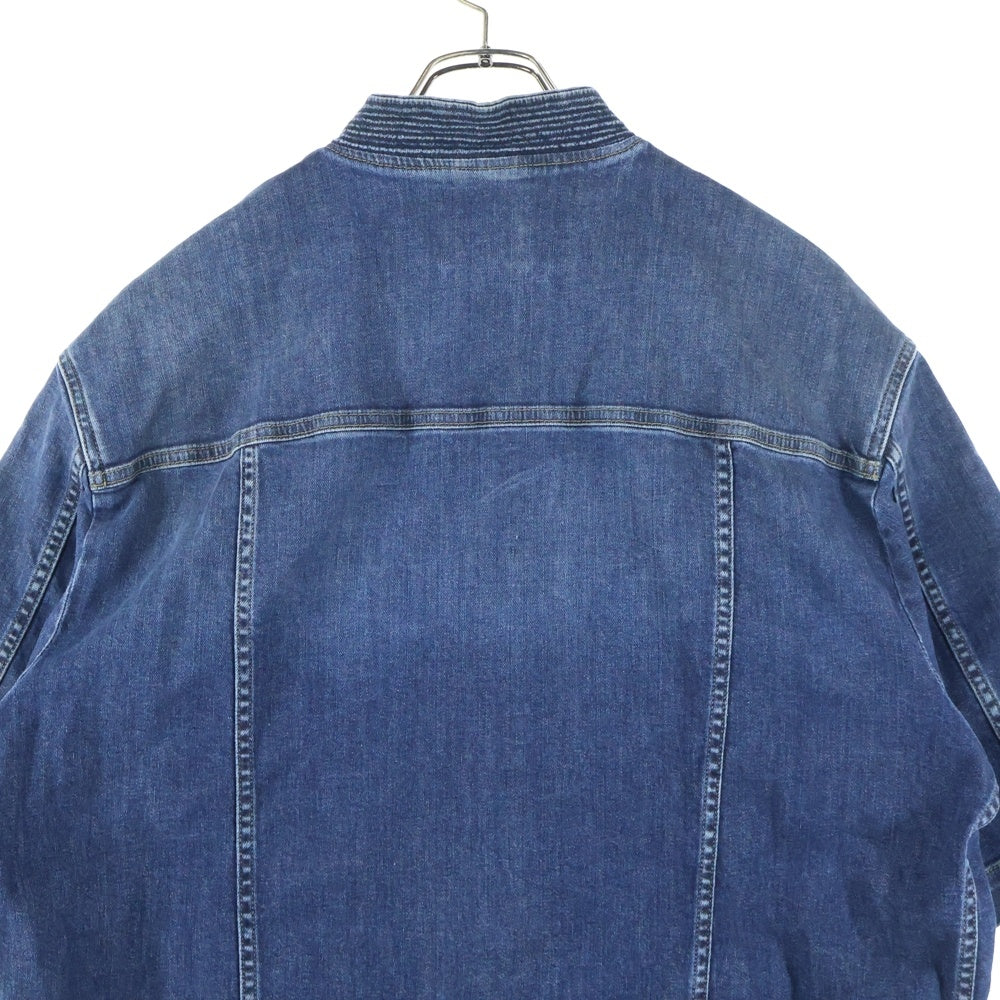 DIESEL BLACK GOLD(ディーゼルブラックゴールド) JENNOX ストレッチデニム ジップアップ 半袖シャツ インディゴ 00494