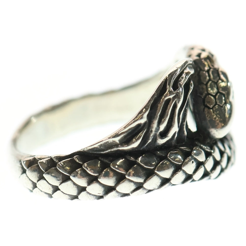 Bizarre(ビザール) ロゴ刻印 クロススネーク リング シルバー