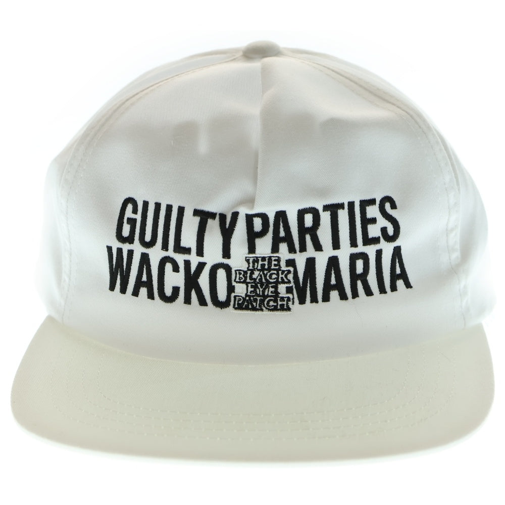 WACKO MARIA(ワコマリア) ×THE BLACK EYE PATCH 6 PANEL CAP ザブラックアイパッチ ロゴ刺繍 6パネルキャップ 帽子 ホワイト