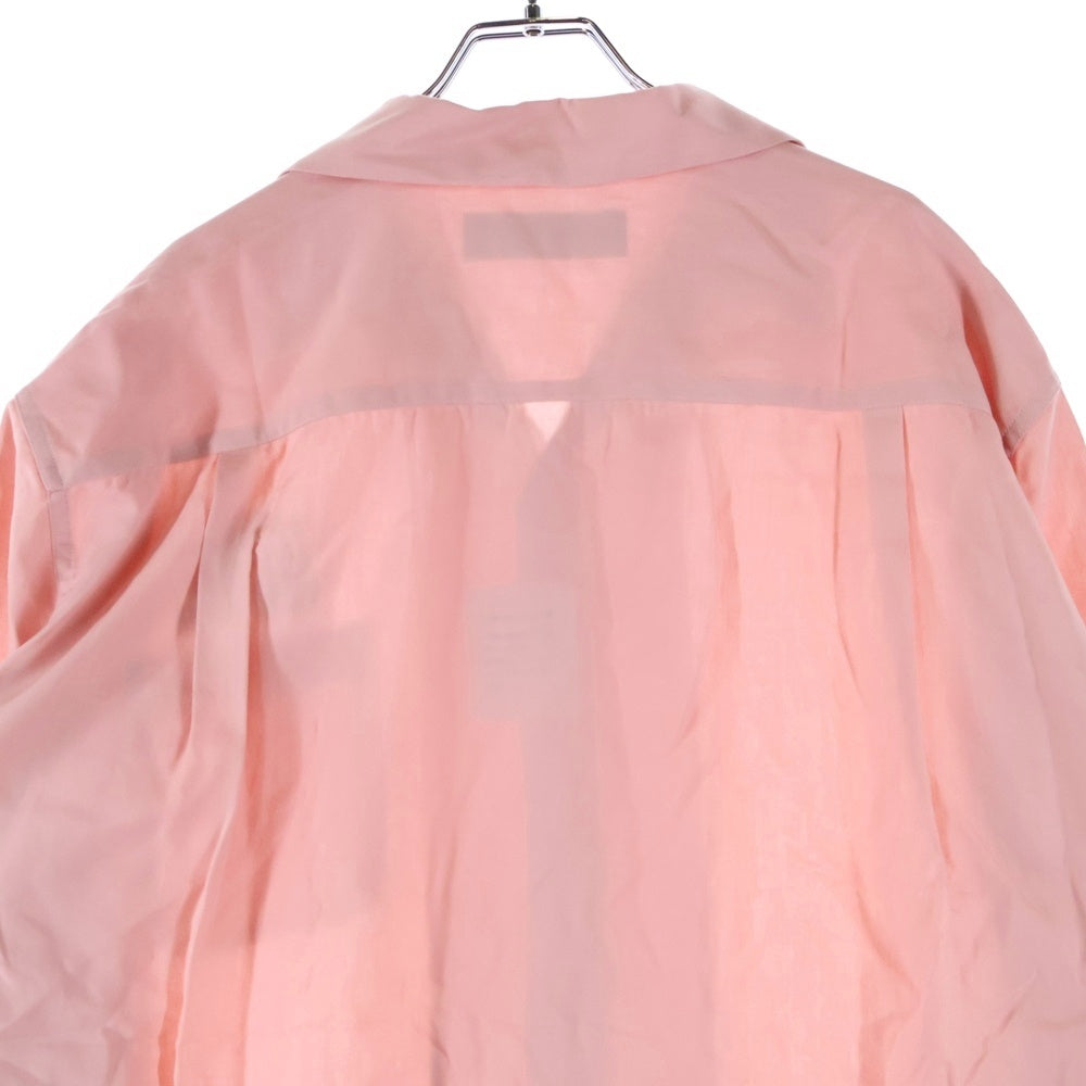 WACKO MARIA(ワコマリア) 25SS ×MR.BROTHERS CUT CLUB 50'S SHIRT ミスターブラザーズ 胸ロゴ刺繍 長袖オープンカラーシャツ ピンク