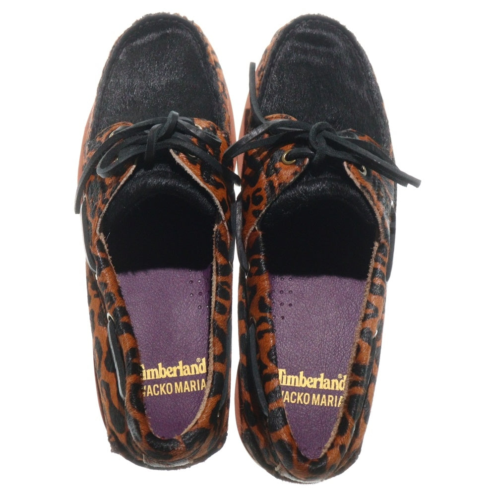 WACKO MARIA(ワコマリア) ×TIMBERLAND LEOPARD CLASSIC BOAT 2 ティンバーランド レオパードデッキシューズ ブラウン US9/27cm 0A5YYB