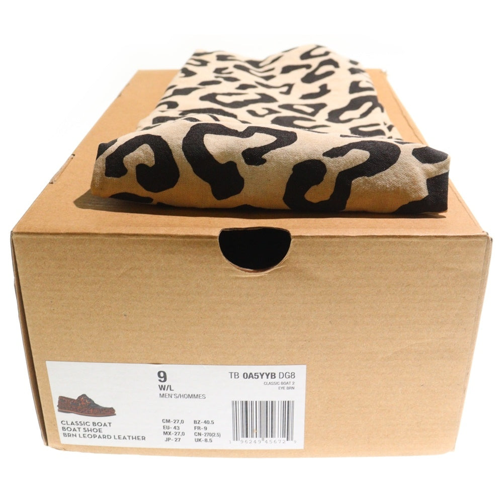 WACKO MARIA(ワコマリア) ×TIMBERLAND LEOPARD CLASSIC BOAT 2 ティンバーランド レオパードデッキシューズ ブラウン US9/27cm 0A5YYB