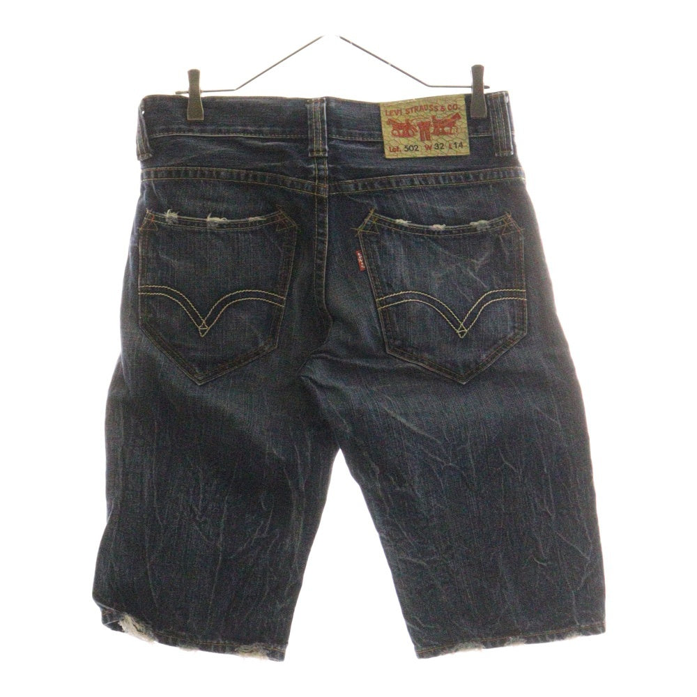 Levi's(リーバイス) 502 ボタン裏無し ジップフライ デニム ハーフパンツ ショーツ インディゴ SN502-0004