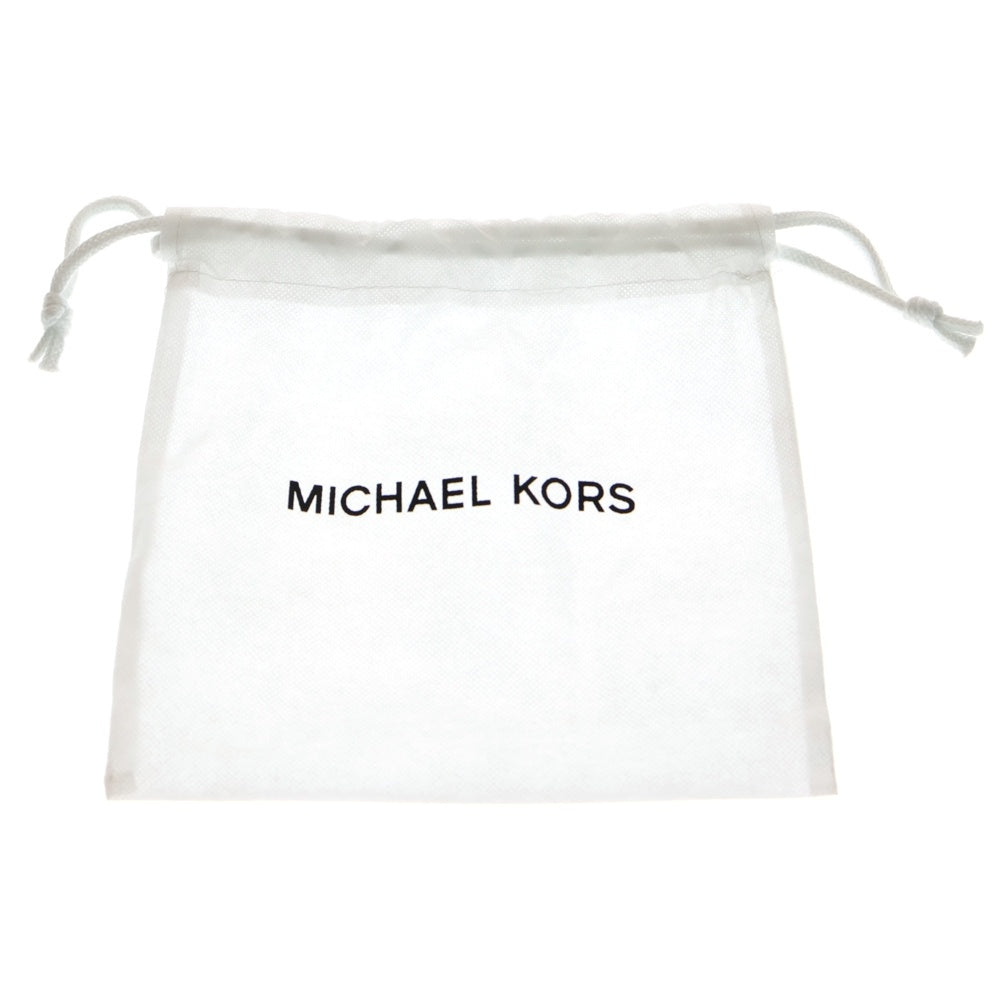 MICHAEL KORS(マイケルコース) GREENWICH ロゴプレート シグネチャー モノグラムキャンバス コンパクトウォレット 二つ折り財布 ピンク 32H1GGRE8B