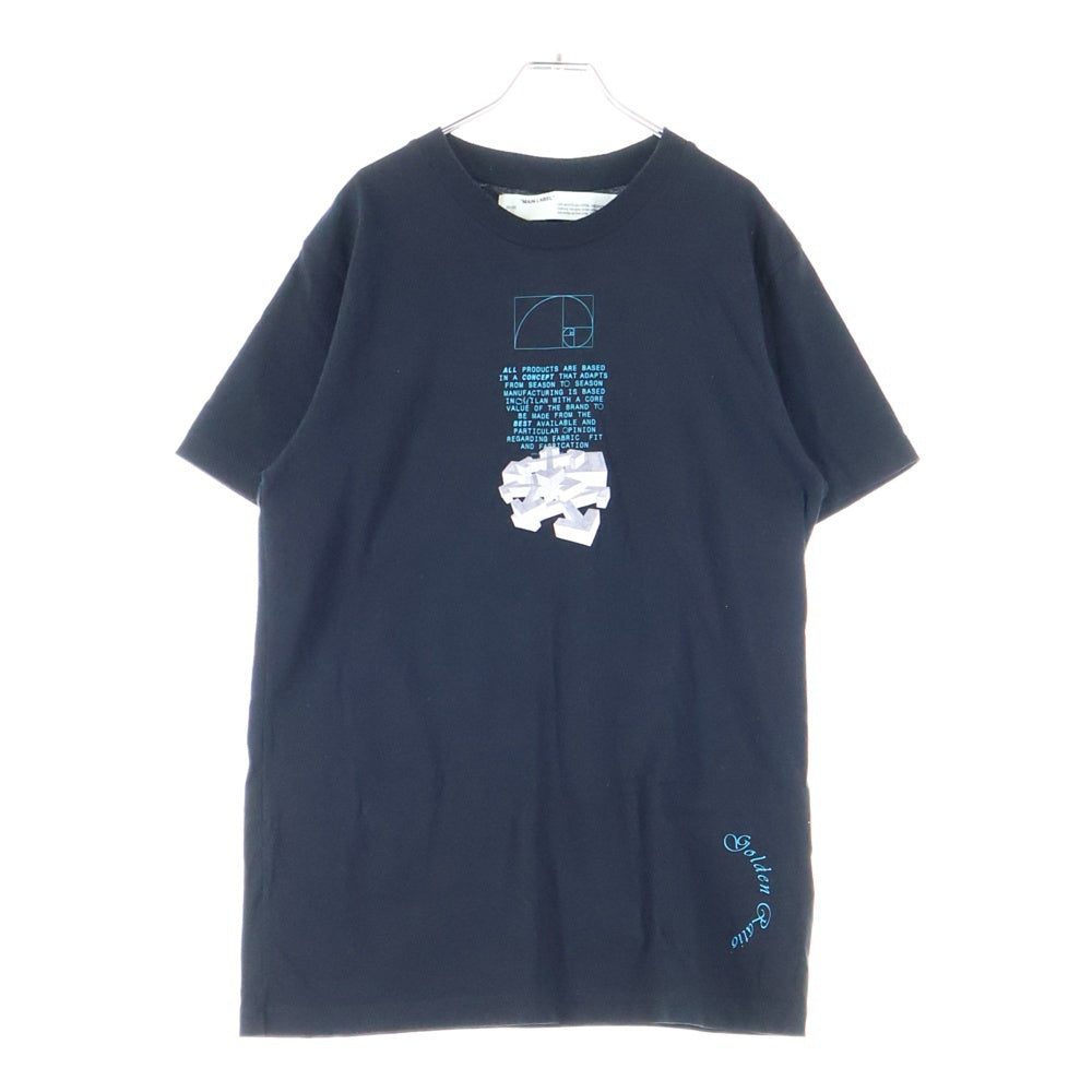 OFF-WHITE(オフホワイト) 20SS DRIPPING ARROWS S/S SLIM T ドリッピングアローズ プリント 半袖Tシャツ カットソー ブラック OMAA027R20185005