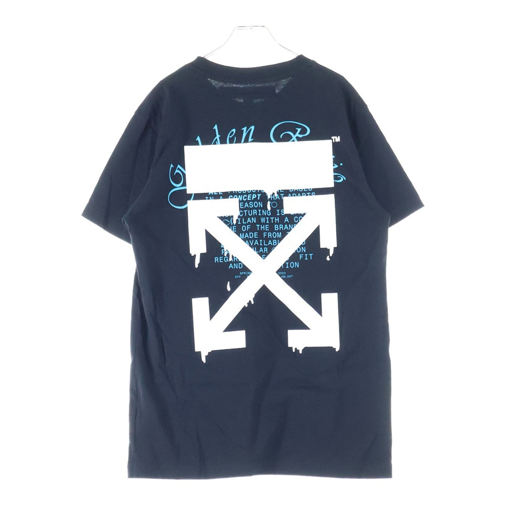 OFF-WHITE(オフホワイト) 20SS DRIPPING ARROWS S/S SLIM T ドリッピングアローズ プリント 半袖Tシャツ カットソー ブラック OMAA027R20185005