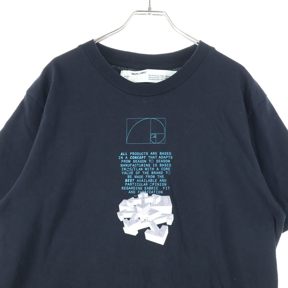 OFF-WHITE(オフホワイト) 20SS DRIPPING ARROWS S/S SLIM T ドリッピングアローズ プリント 半袖Tシャツ カットソー ブラック OMAA027R20185005