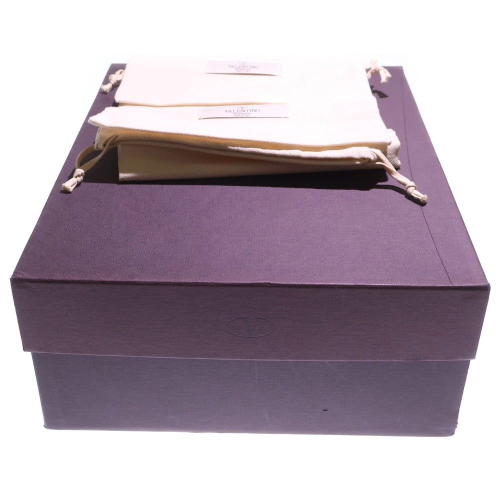 valentino garavan(ヴァレンティノガラヴァーニ) VLTNロゴ レザー スリッポン シューズ ブラック VY2S0E05