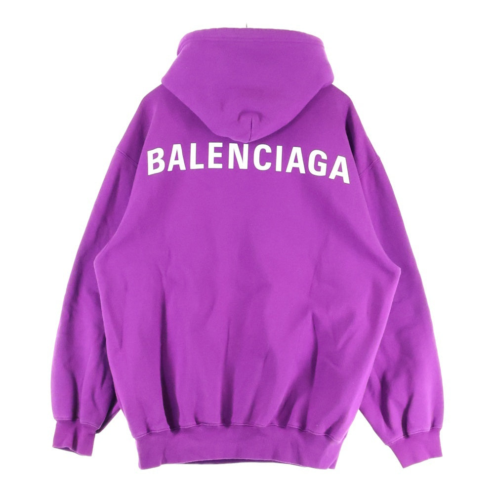 BALENCIAGA(バレンシアガ) 18AW BACK LOGO HOODIE バックロゴ プルオーバーフーディー パーカー スウェット パープル 530419
