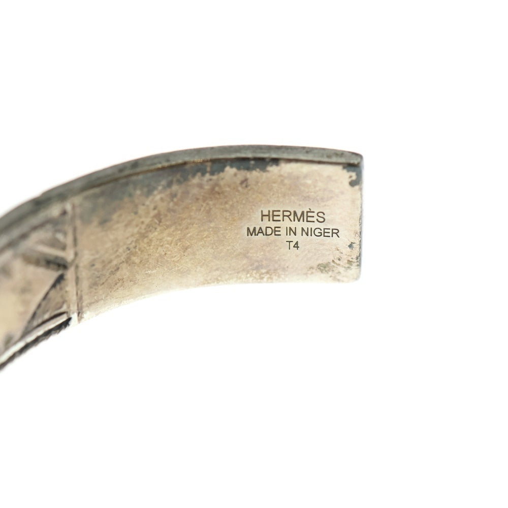 HERMES(エルメス) Touareg トゥアレグ 民族柄 バングル ブレスレット シルバー