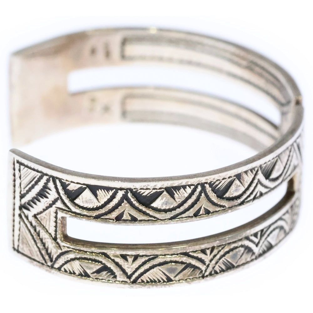 HERMES(エルメス) Touareg トゥアレグ 民族柄 バングル ブレスレット シルバー