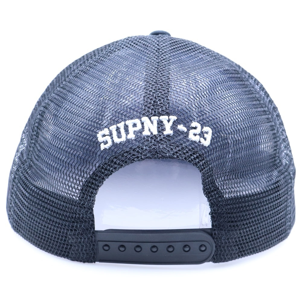 SUPREME(シュプリーム) 23SS HOSP Mesh Back 5-Panel Cap フロントデザイン メッシュキャップ 帽子 ブラック