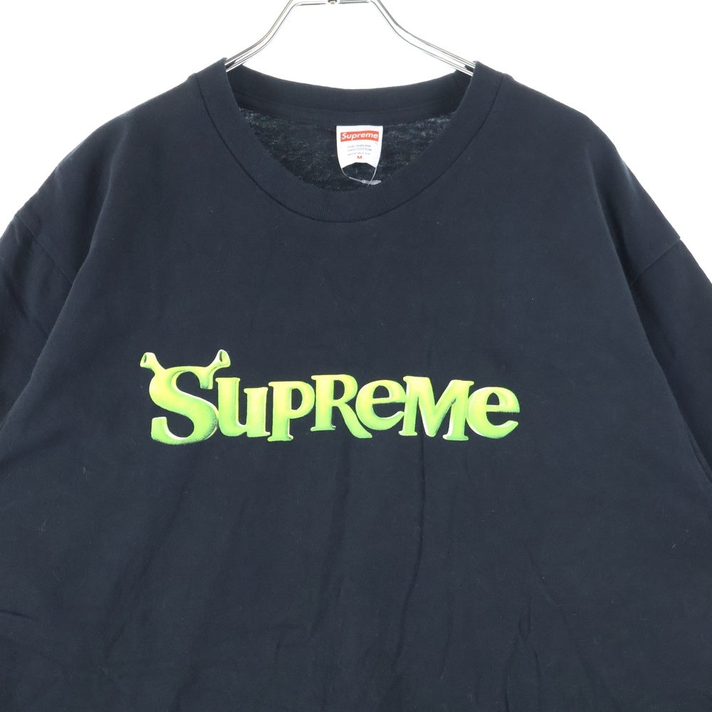 SUPREME(シュプリーム) 21AW Shrek Tee シュレック フロントロゴプリント クルーネック カットソー 半袖Tシャツ ブラック