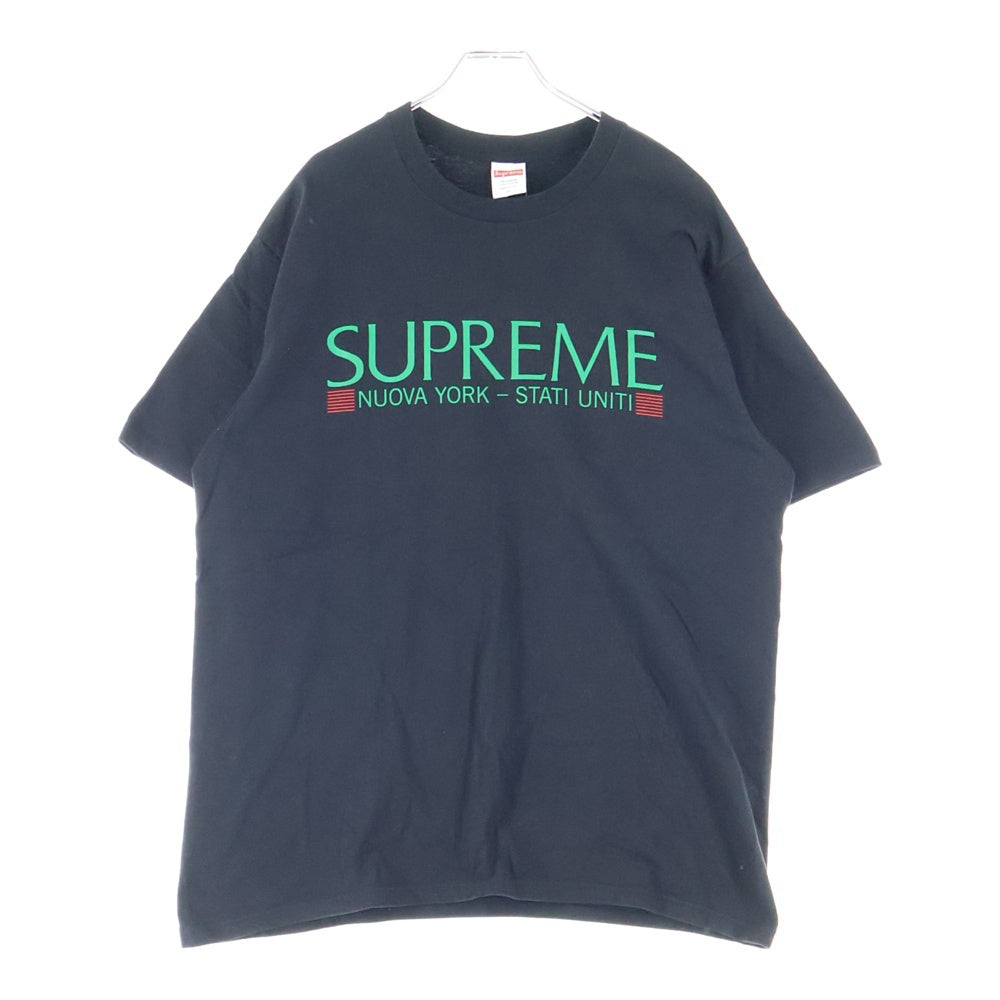 SUPREME(シュプリーム) 20AW Nuova York Tee ヌオバ ヨーク クルーネック カットソー 半袖Tシャツ ブラック