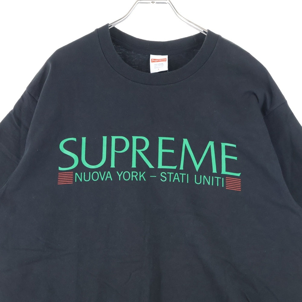SUPREME(シュプリーム) 20AW Nuova York Tee ヌオバ ヨーク クルーネック カットソー 半袖Tシャツ ブラック