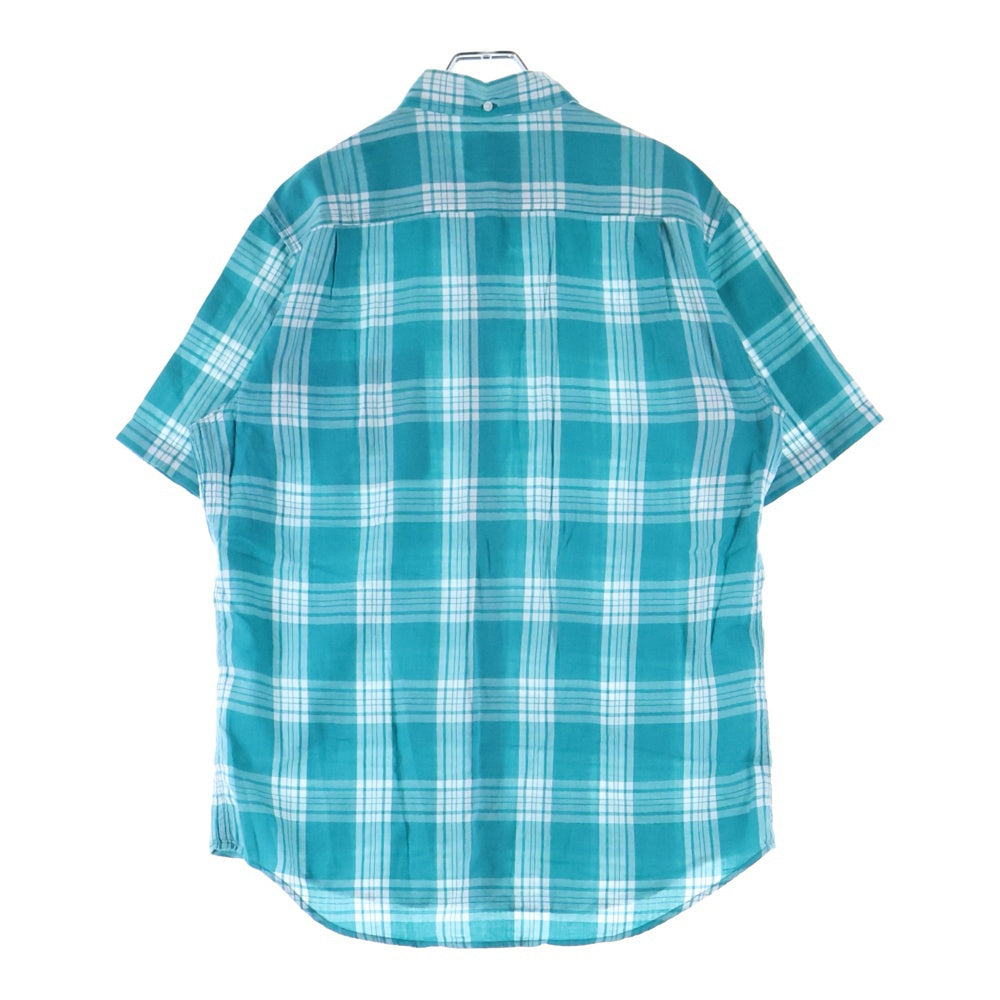 SUPREME(シュプリーム) 10SS Plaid BD S/S Shirt プレイド ボタンダウン 半袖シャツ スカイブルー