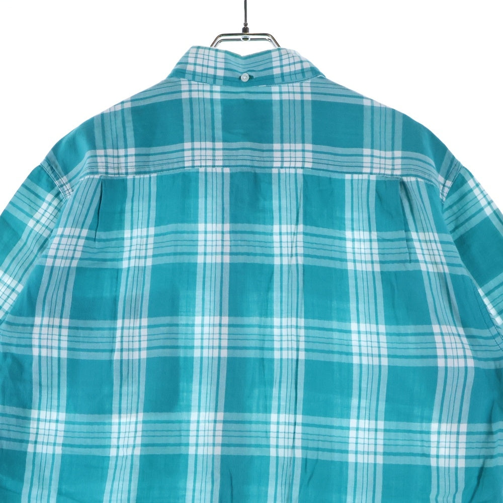 SUPREME(シュプリーム) 10SS Plaid BD S/S Shirt プレイド ボタンダウン 半袖シャツ スカイブルー