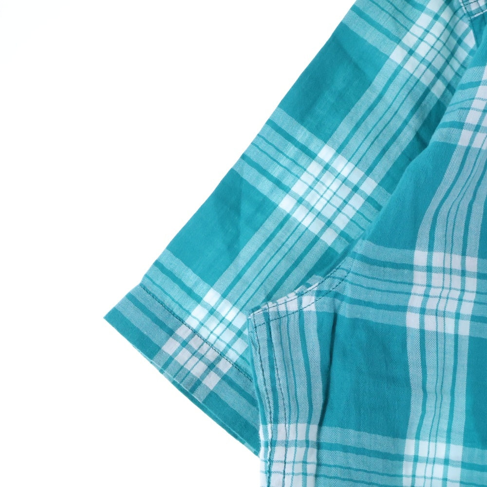 SUPREME(シュプリーム) 10SS Plaid BD S/S Shirt プレイド ボタンダウン 半袖シャツ スカイブルー