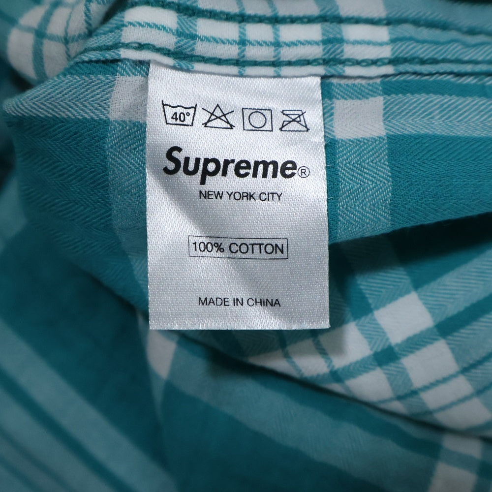 SUPREME(シュプリーム) 10SS Plaid BD S/S Shirt プレイド ボタンダウン 半袖シャツ スカイブルー