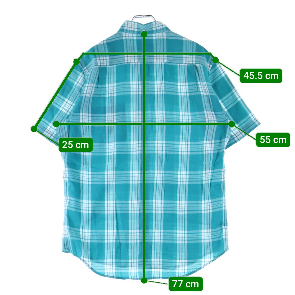 SUPREME(シュプリーム) 10SS Plaid BD S/S Shirt プレイド ボタンダウン 半袖シャツ スカイブルー