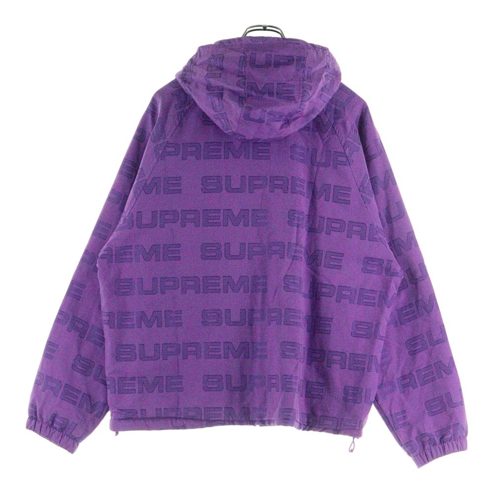 SUPREME(シュプリーム) 21AW Logo Ripstop Hooded Track Jacket ロゴ リップストップ 総柄 ジップアップ フーデッド トラックジャケット パープル